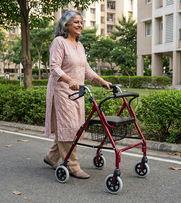 How Rollator Walkers Improve Mobility and Stability for Seniors?